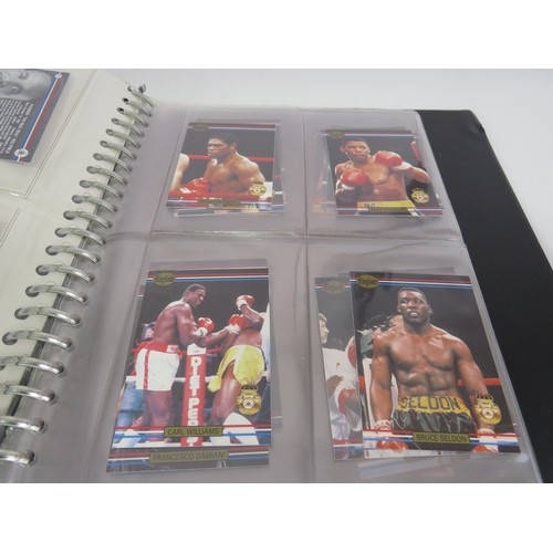 169 - APPROXIMATELY 40 x ALBUM OF BOXING CARDS RING LORDS, ALI, HOLLYFIELD, HERRNS