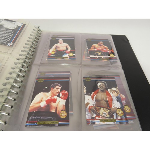 169 - APPROXIMATELY 40 x ALBUM OF BOXING CARDS RING LORDS, ALI, HOLLYFIELD, HERRNS