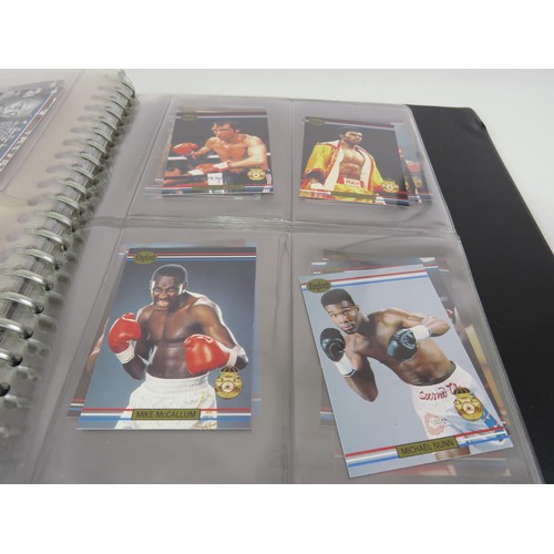 169 - APPROXIMATELY 40 x ALBUM OF BOXING CARDS RING LORDS, ALI, HOLLYFIELD, HERRNS