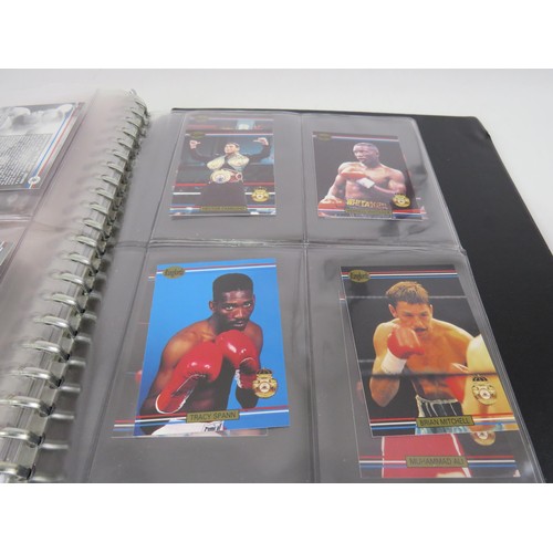 169 - APPROXIMATELY 40 x ALBUM OF BOXING CARDS RING LORDS, ALI, HOLLYFIELD, HERRNS