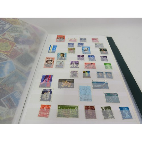 175 - GREEN STAMP ALBUM OF GB AND WORLD STAMPS AND A SG STOCKBOOK