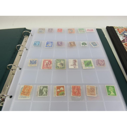 175 - GREEN STAMP ALBUM OF GB AND WORLD STAMPS AND A SG STOCKBOOK