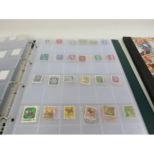 175 - GREEN STAMP ALBUM OF GB AND WORLD STAMPS AND A SG STOCKBOOK