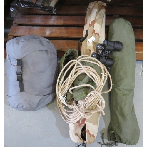 591 - PAIR OF FOLDING CAMPING CHAIRS AND A SLEEPING BAG