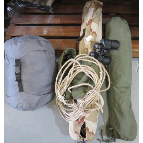 591 - PAIR OF FOLDING CAMPING CHAIRS AND A SLEEPING BAG