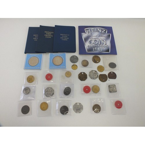 53 - MIX LOT OF COINS AND TOKENS