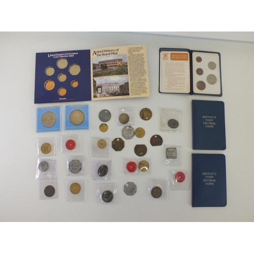 53 - MIX LOT OF COINS AND TOKENS