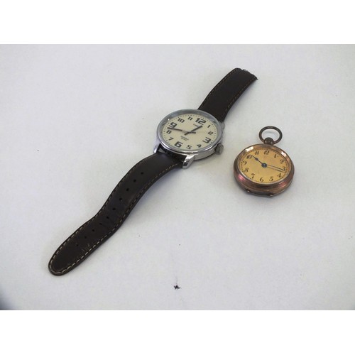 6 - LARGE FACE TIMEX INDIGLO GOLD COLOUR POCKET WATCH