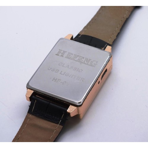 81 - HEFENG USB LIGHTER WATCH - WORKING