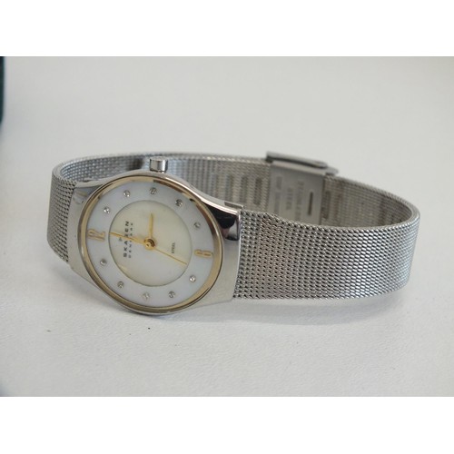 103 - LADIES SKAGEN BOXED WRISTWATCH - WORKING