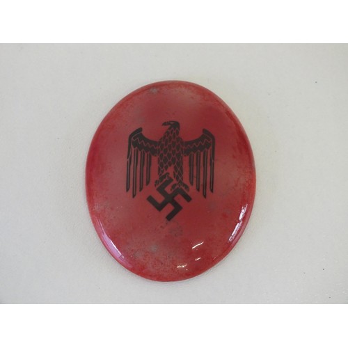 118 - GERMAN OVAL SWASTIKA BADGE