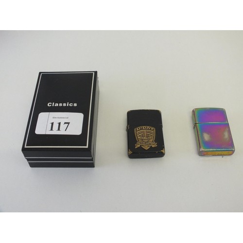 117 - BOXED ZIPPO LIGHTER AND ONE OTHER ZIPPO