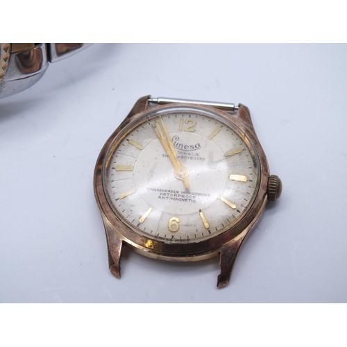 181 - 1930'S LUNESA SWISS WATCH AND TIMEX INDIGLO NEEDS BACK RE-FIXING AND BATTERY