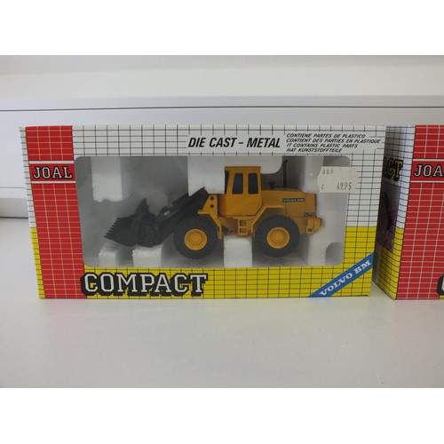 46 - 2 x JOAL DIECAST METAL MODELS INCLUDES VOLVO BM L70 LOADER AND AKERMAN W7C EXCAVATOR