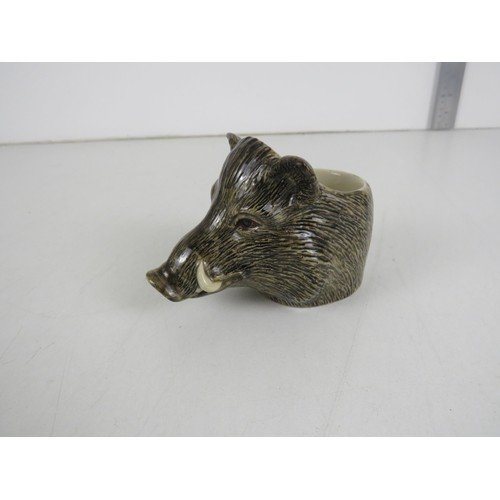 69 - QUAIL CERAMICS WILD BOAR CERAMIC POT