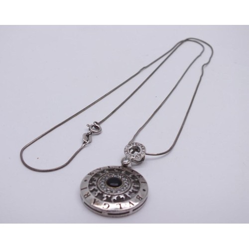 99 - 925 SILVER & GEMSTONE BVLGARI NECKLACE