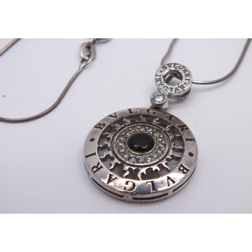 99 - 925 SILVER & GEMSTONE BVLGARI NECKLACE