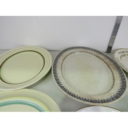 393 - COLLECTION OF PLATES AND MEAT PLATES