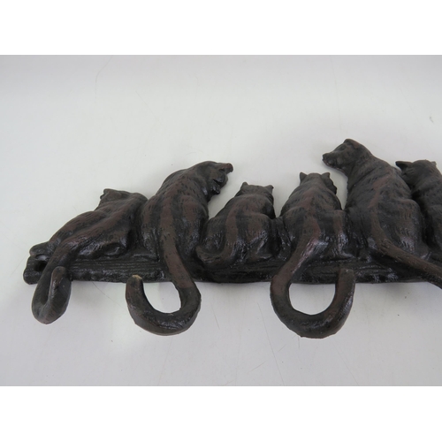 441 - CAST IRON CAT COAT HOOK