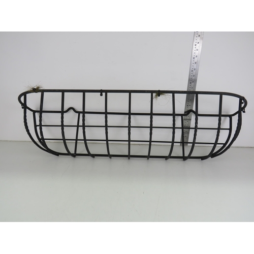 444 - CAST IRON BAY WINDOW BIRD BASKET