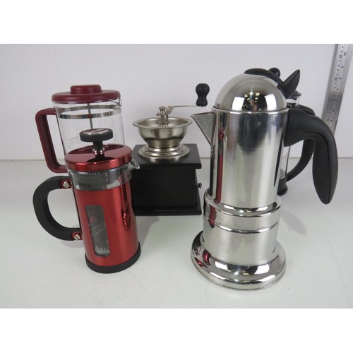 435 - 4 X CAFETIERES PLUS COFFEE GRINDER