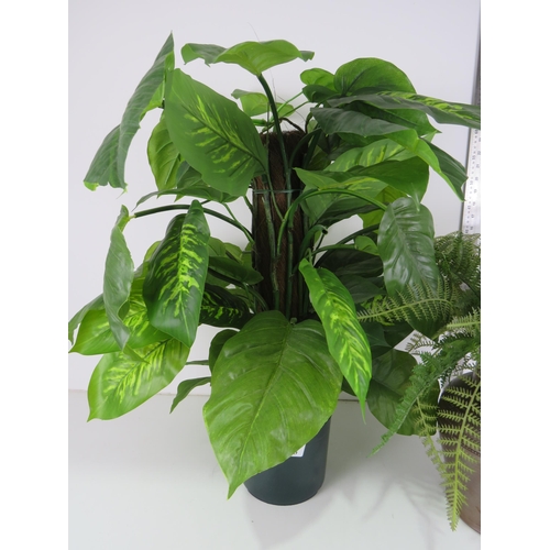 406 - 2 x ARTIFICIAL PLANTS AND POTS