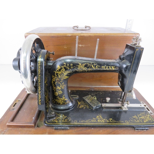 407 - ANTIQUE NAUMANN SEWING MACHINE