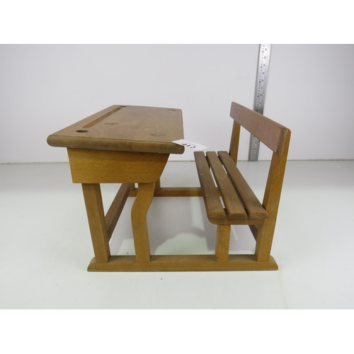 412 - VINTAGE MINIATURE SCHOOL DESK