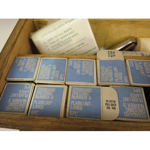 415 - VINTAGE FIRST AID BOX COMPLETE WITH CONTENTS