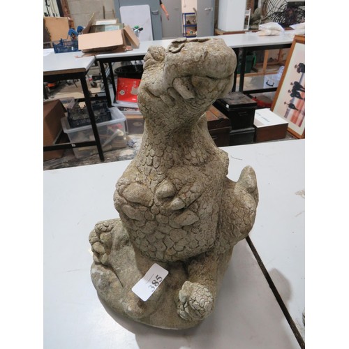 385 - CONCRETE DRAGON GARDEN ORNAMENT, Height 14