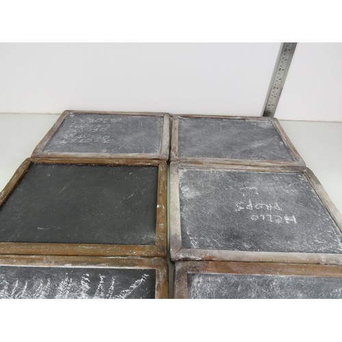 402 - 7 VINTAGE SLATE CHALK BOARDS, Sizes 12.5