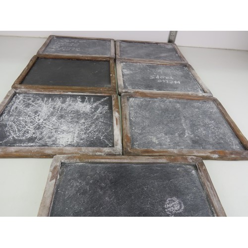 402 - 7 VINTAGE SLATE CHALK BOARDS, Sizes 12.5