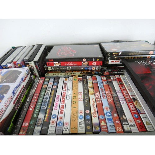 379 - LARGE BOX TOP TITLE DVDS