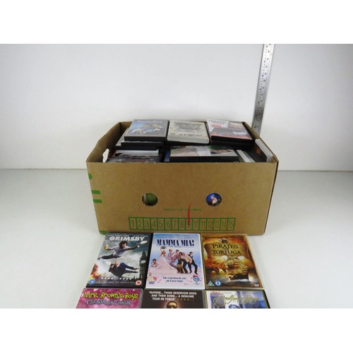 380 - LARGE BOX TOP TITLE DVDS