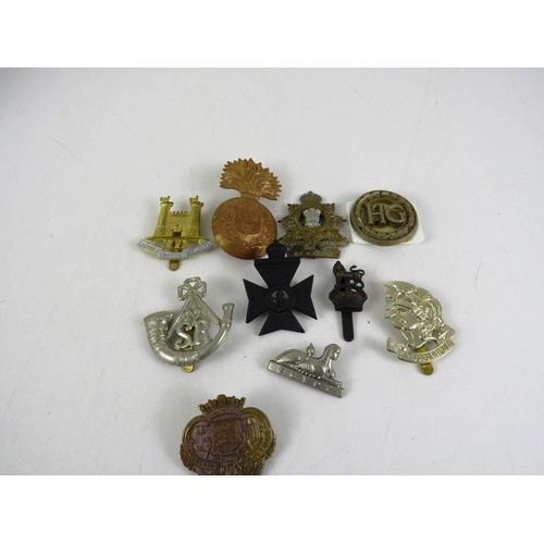 27 - 10 X MILITARY CAP BADGES