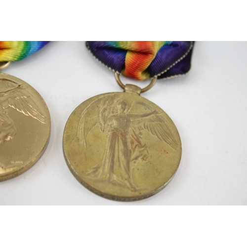 453 - WW1 Victory Medals x 3 inc Named 22390 Pte.  W. Whitaker H.L.I