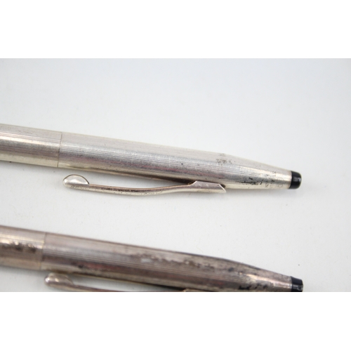 455 - Vintage CROSS Stamped .925 Sterling Silver Ballpoint Pen & Pencil (37g)