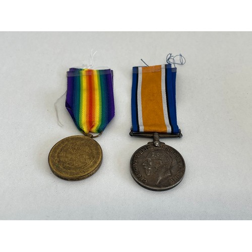 471 - WW1 Medal Pair Named 25463 Pte H. Langride G Loster Regt