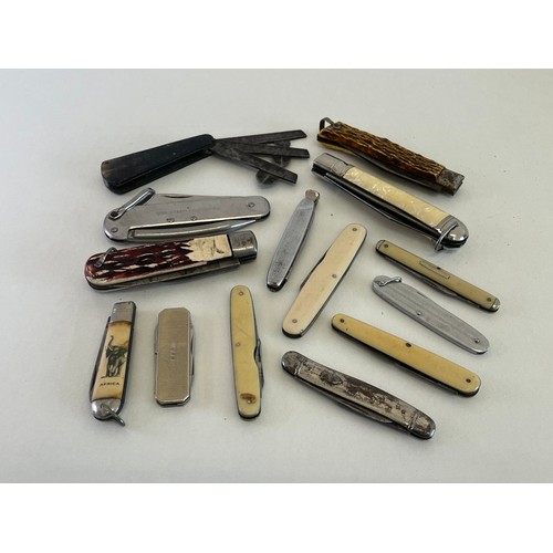 466 - 14 x Vintage Assorted Pocket KNIVES