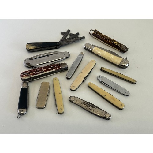 466 - 14 x Vintage Assorted Pocket KNIVES