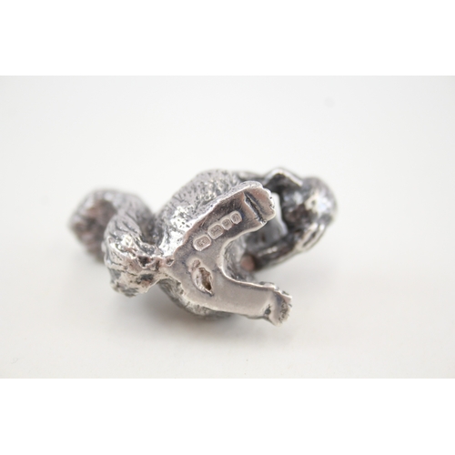 508 - Vintage Stamped .925 Sterling Silver Filled Novelty Squirrel Ornament (101g)