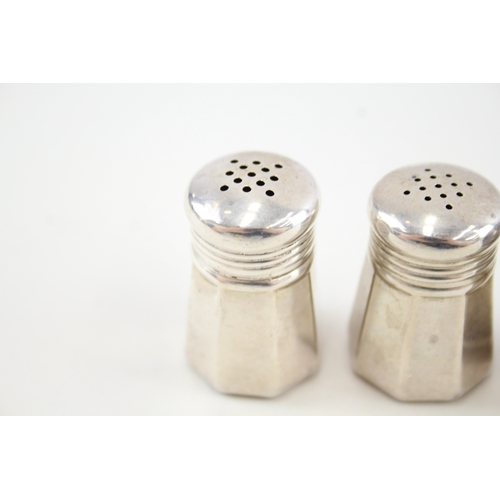 515 - 3 x Antique / Vintage Hallmarked .925 Sterling Silver Salt / Pepper Cellars 26g