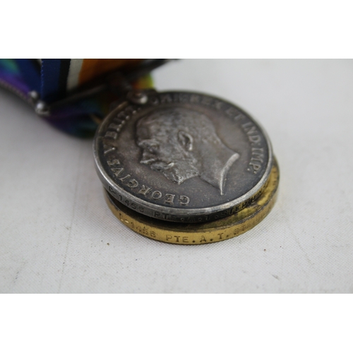 518 - WW1 Medal Pair, Named