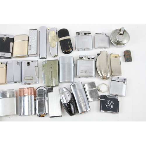 484 - 35 x Assorted Cigarette LIGHTERS Inc Ronson, Omega, Robin, EL, Spare Repair Etc