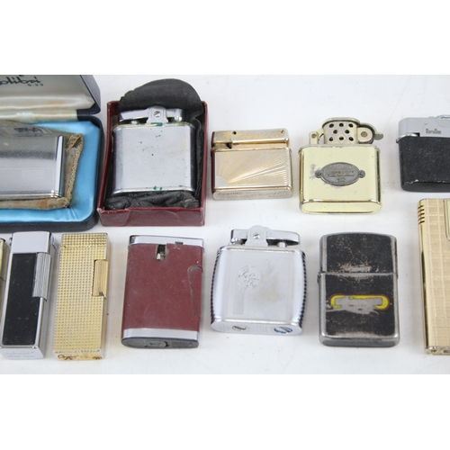 486 - 15 x Assorted Vintage BRANDED LIGHTERS Inc Ronson, Colibri, Diplomat etc