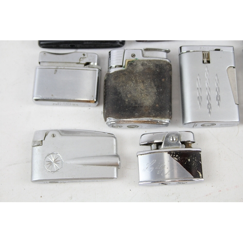 488 - 15 x Assorted Cigarette LIGHTERS Inc Silver Tone, Ronson, Elflite, Kingsway Etc