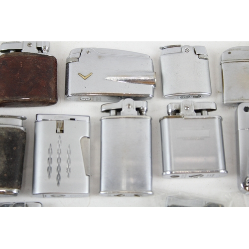 488 - 15 x Assorted Cigarette LIGHTERS Inc Silver Tone, Ronson, Elflite, Kingsway Etc