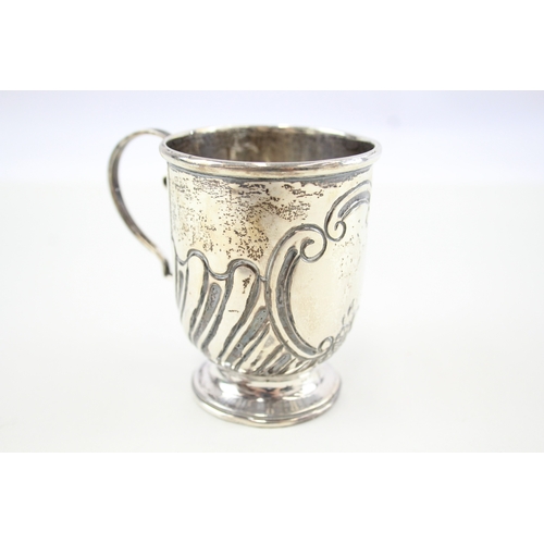 493 - Antique Victorian Hallmarked .925 Sterling Silver Blank Christening Cup (65g)