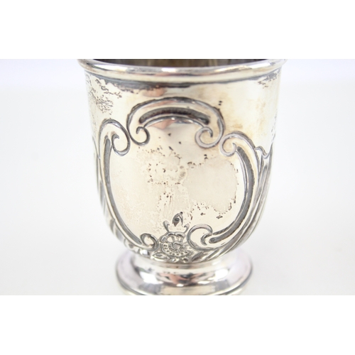 493 - Antique Victorian Hallmarked .925 Sterling Silver Blank Christening Cup (65g)