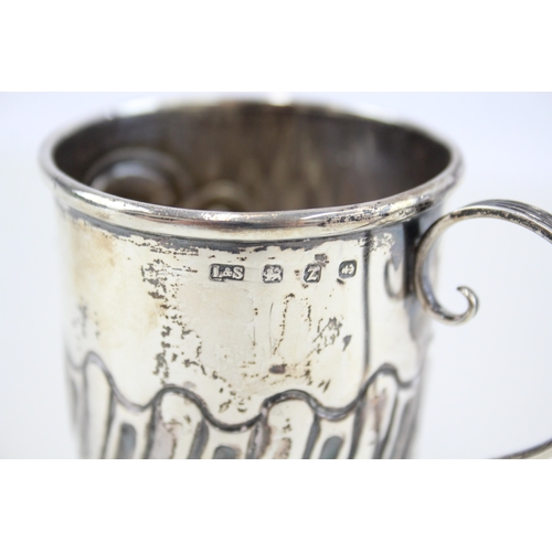 493 - Antique Victorian Hallmarked .925 Sterling Silver Blank Christening Cup (65g)